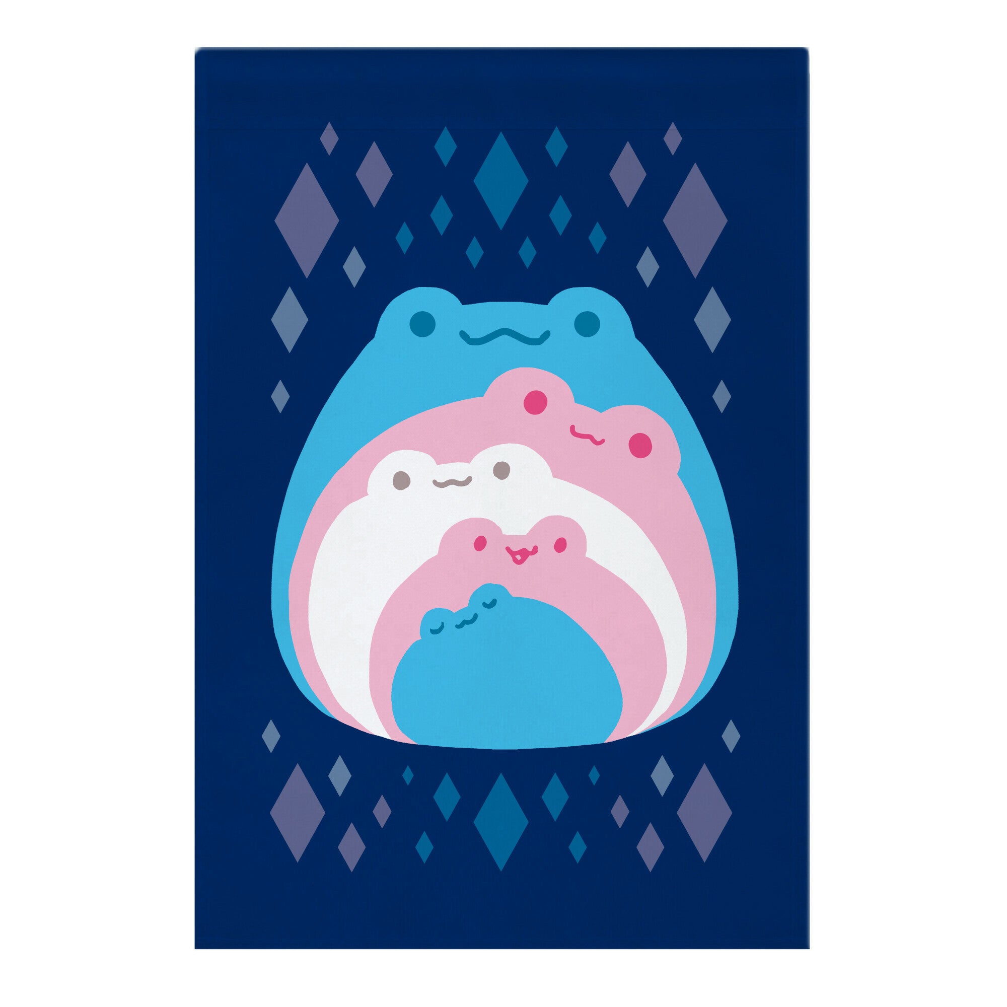 Frogs In Frogs In Frogs Trans Pride Garden Flag